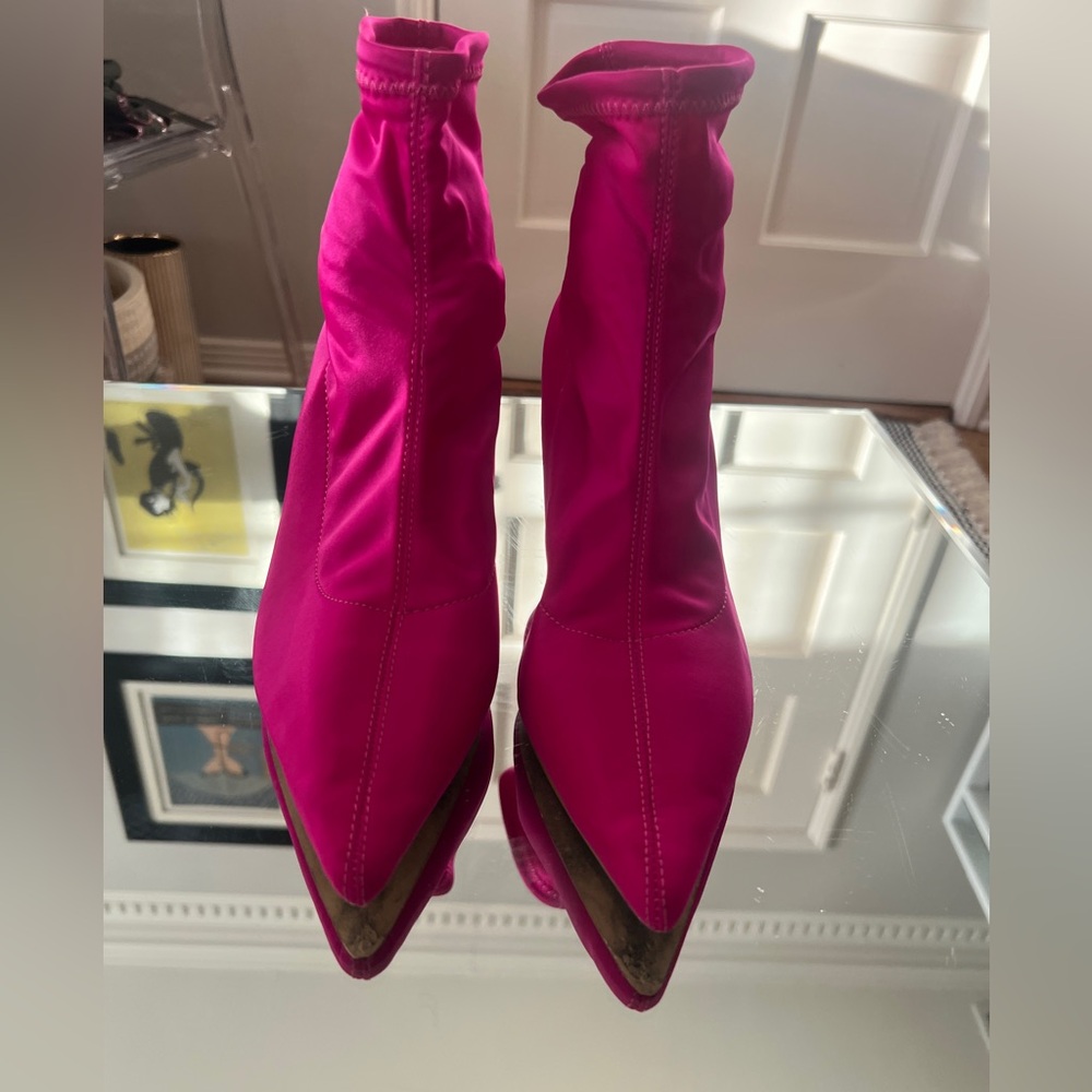Zara Fuchsia Heeled Boots